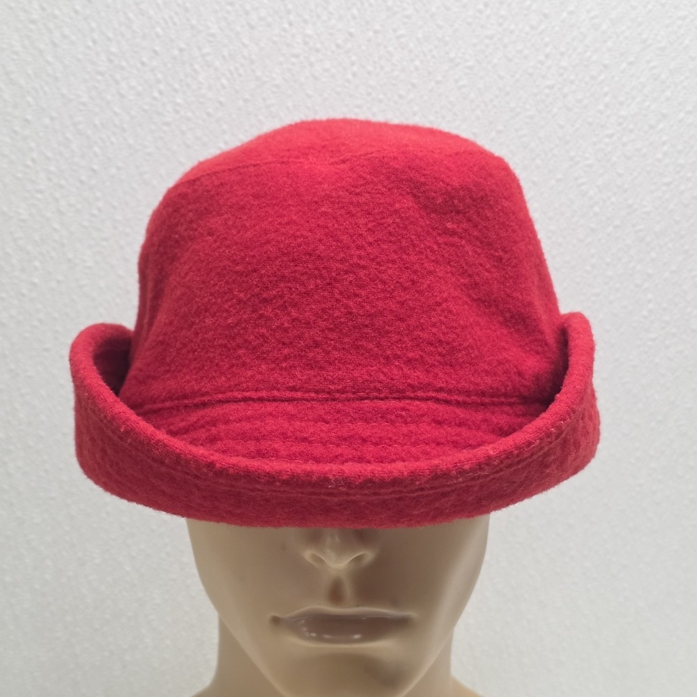 Vintage Baar & Beards Red Wool Blend Bucket Hat Made In Hong Kong - Picture 7 of 12